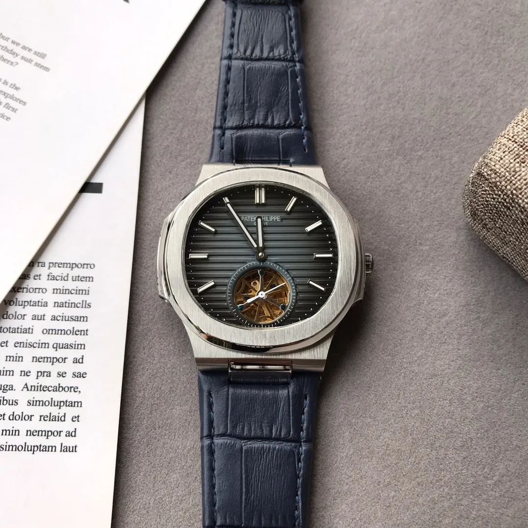 【Foreign trade import】💰1360! Patek Philippe/PATEK PHILIPPE [Series]: NAUTILUS series [Style]: Men's watch [Size]: Diameter 40mm, thickness 13mm (hand measurement is not accurate, and there is an error of 1~2m. [Movement]: Fully automatic mechanical movement carries the most complex features in the field of advanced watchmaking [Glass]: Mineral wear-resistant mirror [Strap]: Original stainless steel belt/Imported cow leather strap [Case]: Modern materials such as stainless steel [Buckle]: Original steel belt folding buckle/belt original butterfly buckle F60!